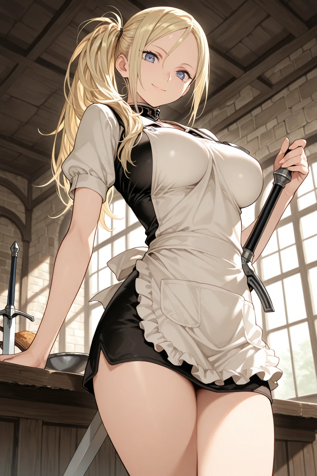 Pee all over the body、Urine、the whole body is wet、1girl in, Toilet room, Sweep the urinal, kneeking, sponge, raunchy, pee, rubbish,, ​masterpiece, top-quality, ighly detailed、maid clothes、a blond、White liquid all over the body、Yogurt all over the body、blue eyess