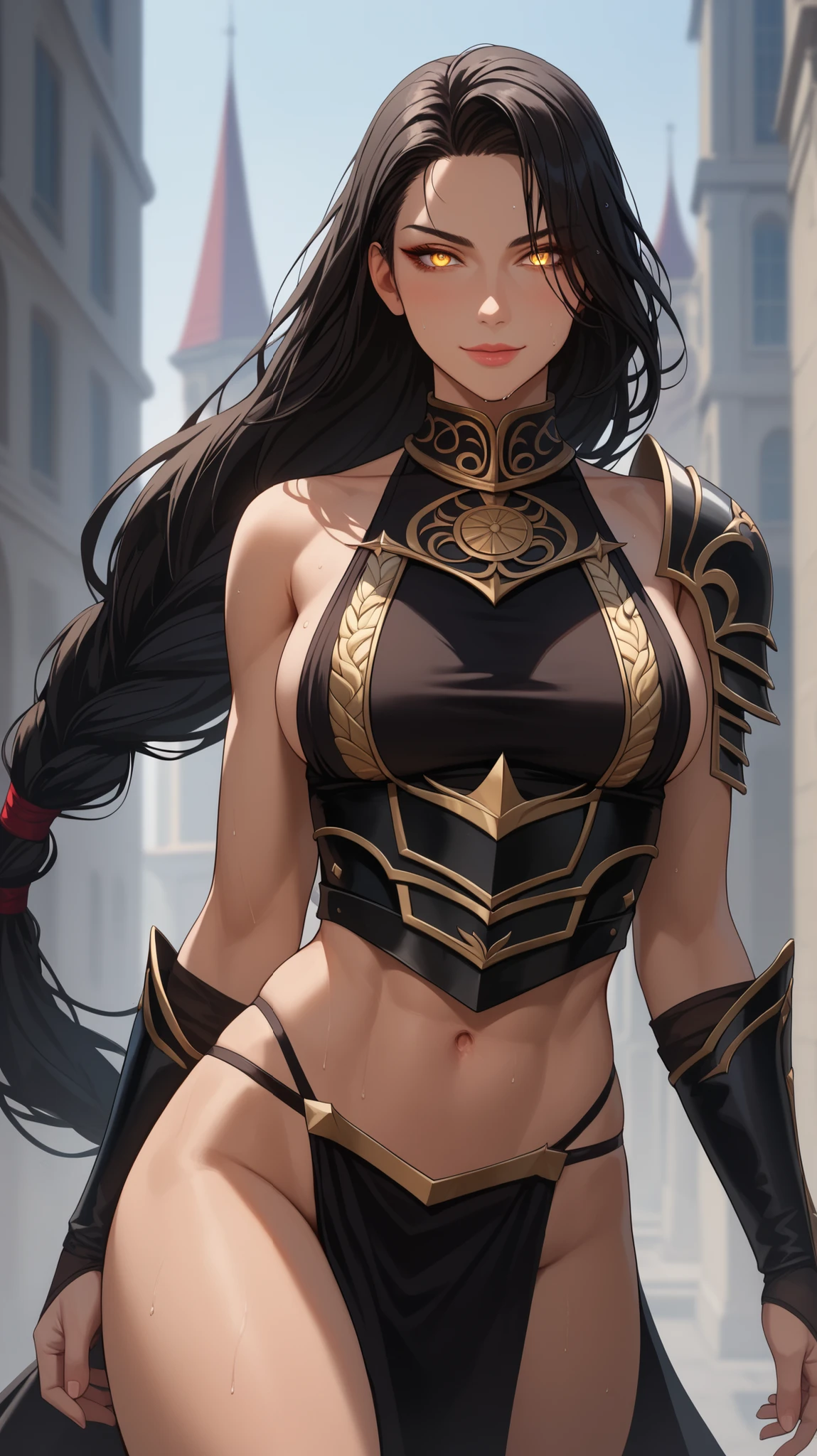 8k,Brown-haired ethnic female demon slayer,Super Beauty(Like the real thing),Sexy Demon Slayer Costumes,Toned Up, Muscular body,Perfect Anatomy,charm,Volume measurement,Body balance,Digital single-lens reflex camera, Soft lighting, Detailed Background, Written boundary depth, Volumetric lighting, Sharp focus, Realistic proportions, Excellent anatomy, (Realistic, 超Realistic:1.4), dawn,Ultra-high resolution,super beautiful expression,Fantasy art,Character Art,Wind effects:1.9、Cloud Effect:1.2、Full Rendering、Professional quality high resolution、Perfect contrast、Perfect lighting、Perfect composition、Perfect Fingers、Perfect breasts、Perfect Hair、Perfect Face、Realistic facial features,Highest quality,Slim figure,Perfect body line,Perfect hand shape,Anatomical Body Balance,Highly detailed face,Highly detailed eyes,Beautiful Lips,Excellent light particles,Cinema Lighting,compensate,Ultra-Realistic Skin,Muscle Body,Hard and strong abdominal muscles,Combat trousers,Battle Costume,Angry expression,Ready for battle,Releases energy,Black leather coat,Muscular Beauty,Dynamic fighting pose,Uplifting,