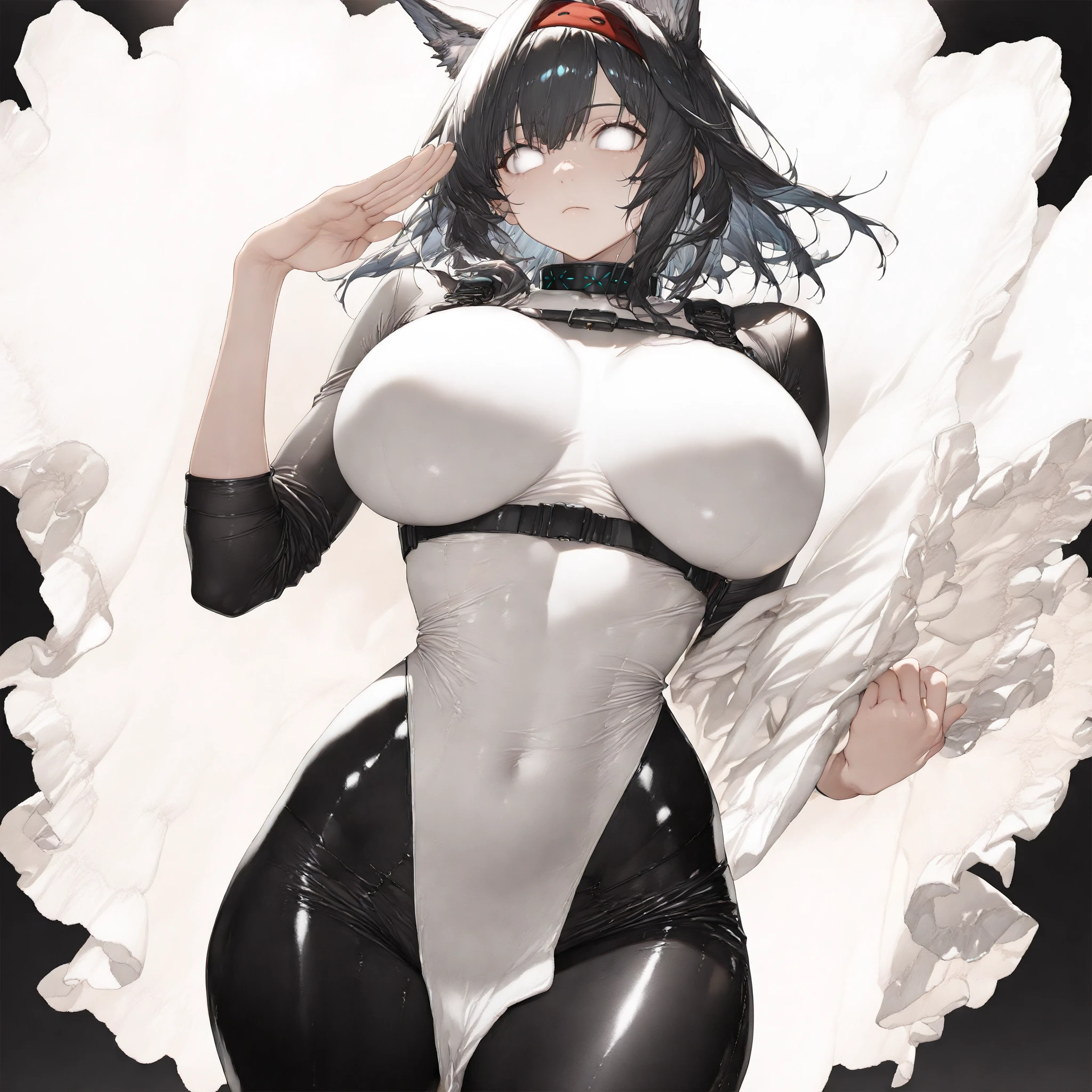 (masterpiece, best quality:1.4) wide open legs, close in view, visible tights, best anatomy, anime girl in black latex posing on the street, seductive anime girl, oppai, wearing latex, black shiny latex, visible armpits, pony tail behind, wide open legs, tights muscles, thicc tights, good looking ???????, face in distress, face in pain, squat, bright light in front character, smooth latex, body lotion coming down from above, visible nipples, hand cuffed