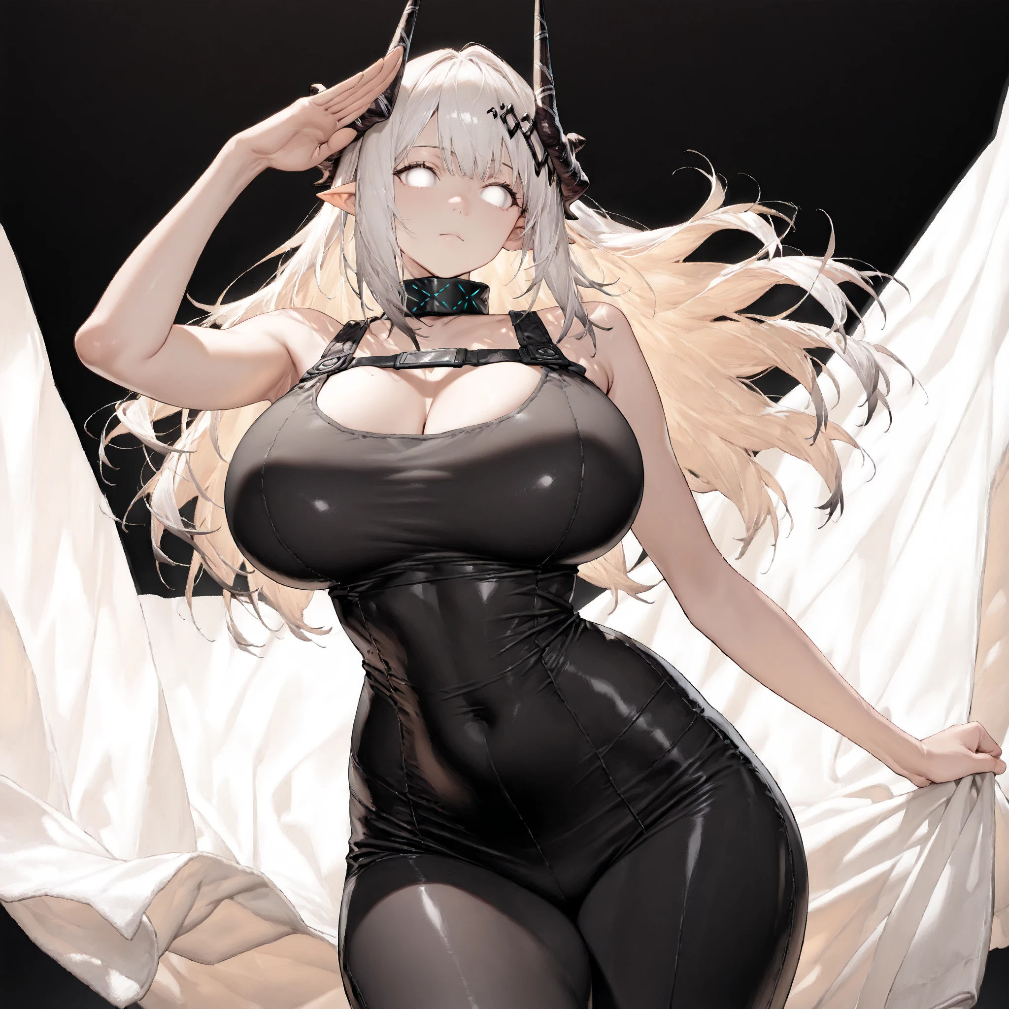 (The Goddess Of Victory Nikke Crown), 8k super high quality, 8k, ultra resolution, dramatic angle, dramatic pose, wide thighs, beautiful legs, long thighs, (((wearing sheer fishnet pantyhose))), showing cleavage, huge saggy mature breasts, cute sexy clothes, wide ass, wide hip, (wide pelvis), ((huge lower body))