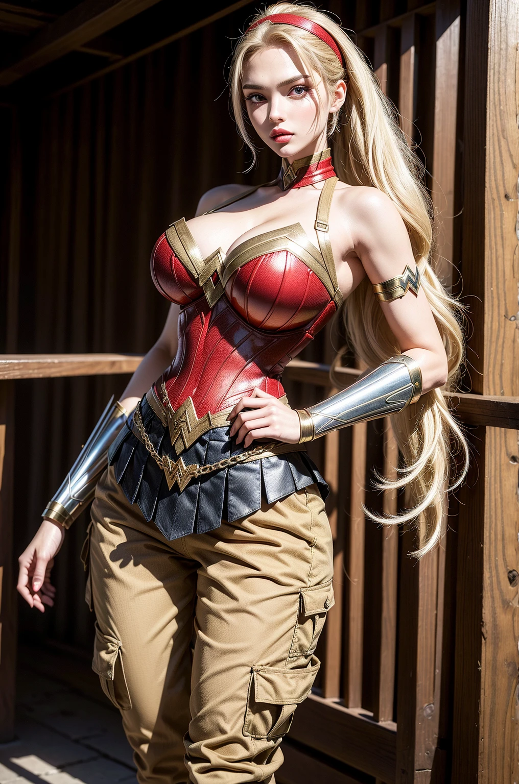 photography, best quality, ultra high res, photorealistic, dark, asian, sailor moon, red high boots, blonde hair, blue eyes, medium breast, amazing body, pronounced feminine feature, realistic legs, insane details, intricate details, night street