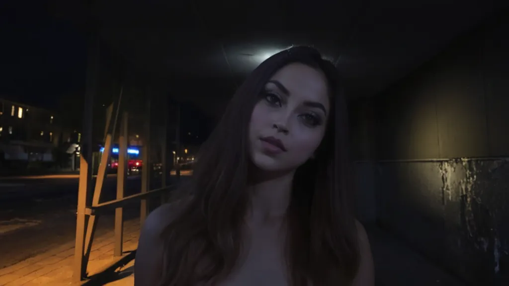 (Tomar selfies, Aerial view: 1.4), (straight half of the torso: 1.4), Portrait photo of a 24-year-old blonde in RAW UHD format (blue eyed woman) Walk down the dark alley, big breasts,, city at night, (upskirt), (pull apart), details (Textures! , Hair! , shimmering, color!! , Imperfections: 1.1), Highly detailed glowing eyes (looking to the camera), DSLR lighting, reflex camera, Ultra quality, sharpness, depth of field, film grain (center), Fujifilm XT3, clear as crystal, center del marco, beautiful face, sharp focus, streetlight, neon lighting, bokeh (dimly lit), evening, (night sky), details complejos de los ojos, whole body, big breasts