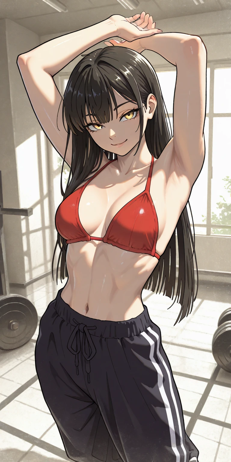 1 girl in,Glossy glossy skin,a sexy pose,Best quality at best,On the table,Extremely Delicately Beautiful,north african free trade area,8k wallpaper,Amazing Cleavage,finely detailled,offcial art,Highly detailed stock ticker Unity 8k wallpaper,Incredibly ridiculous,The file size is huge,ultra - detailed,A high resolution,The is very detailed,Beautiful Meticulous Girl,actual,(((sexy micro bikini)))、(())、(((Sports gym)))、pass upright、Chopping , (perspired)、((Long, straight hair))、((downward hairstyle))