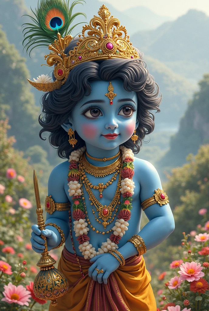 The Indian god lord krishna skin colour blue