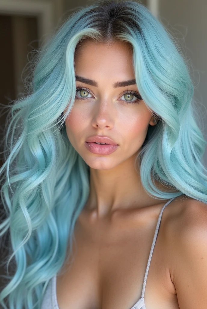 (best quality,highres:1.2),(realistic,full body shot,photo-realistic:1.37),sailor Neptune (sea green hair) ,blue jean outfit,beautiful detailed eyes,beautiful detailed lips,roses,love symbolism,pastel colors,soft lighting
