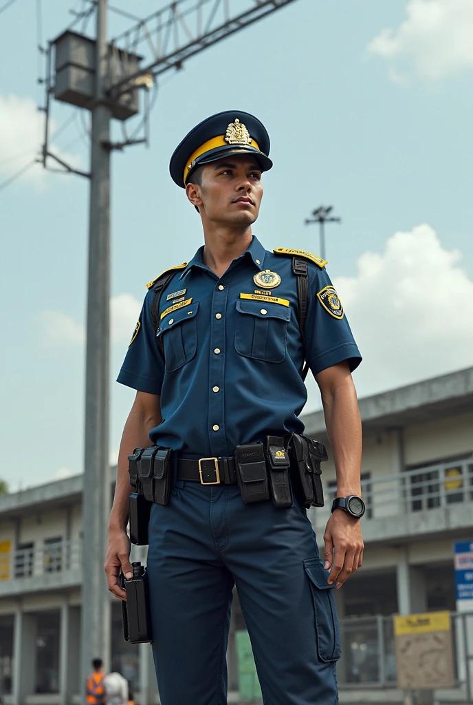 Man wearing a Thai police uniform