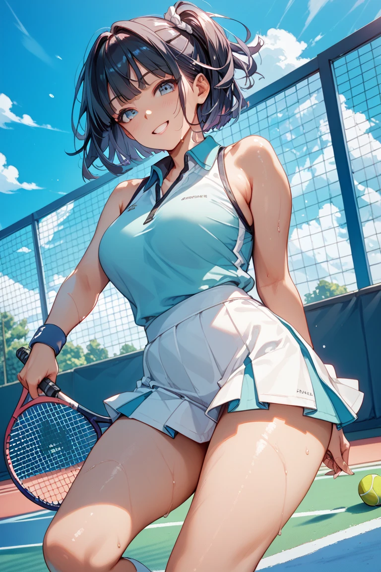 （Very delicate and beautiful：1.2）super model,,Big Breasts,Beautiful breasts,voluptuous,【bike shorts】,,【2girls】,,Highest quality, High resolution, 8K,Tennis Wear,mini skirt,Two girls high-kicking a man