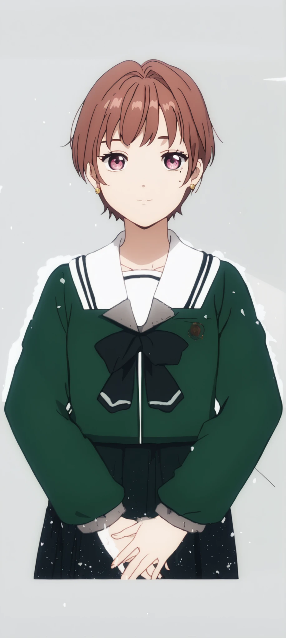 score_9, score_8_up, score_7_up, source_anime,
TachibanaKotoha,
1girl, closed mouth, light smile,
brown red hair, medium hair, forehead, pink eyes, (alternate hairstyle, sidelocks:1.2), earrings, mole under eye,
KotohaApronAlt, green apron, white hoodie,
standing, looking at viewer,
indoors, counter, cafe