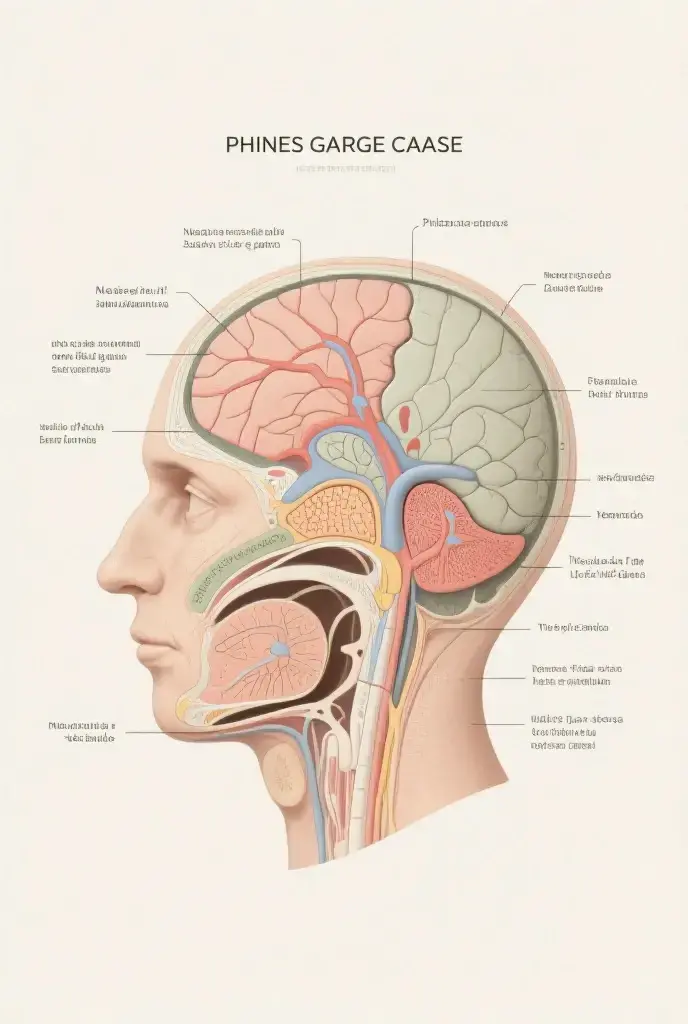 colorful illustration of the brain and nervous system, art by anatomical-illustration