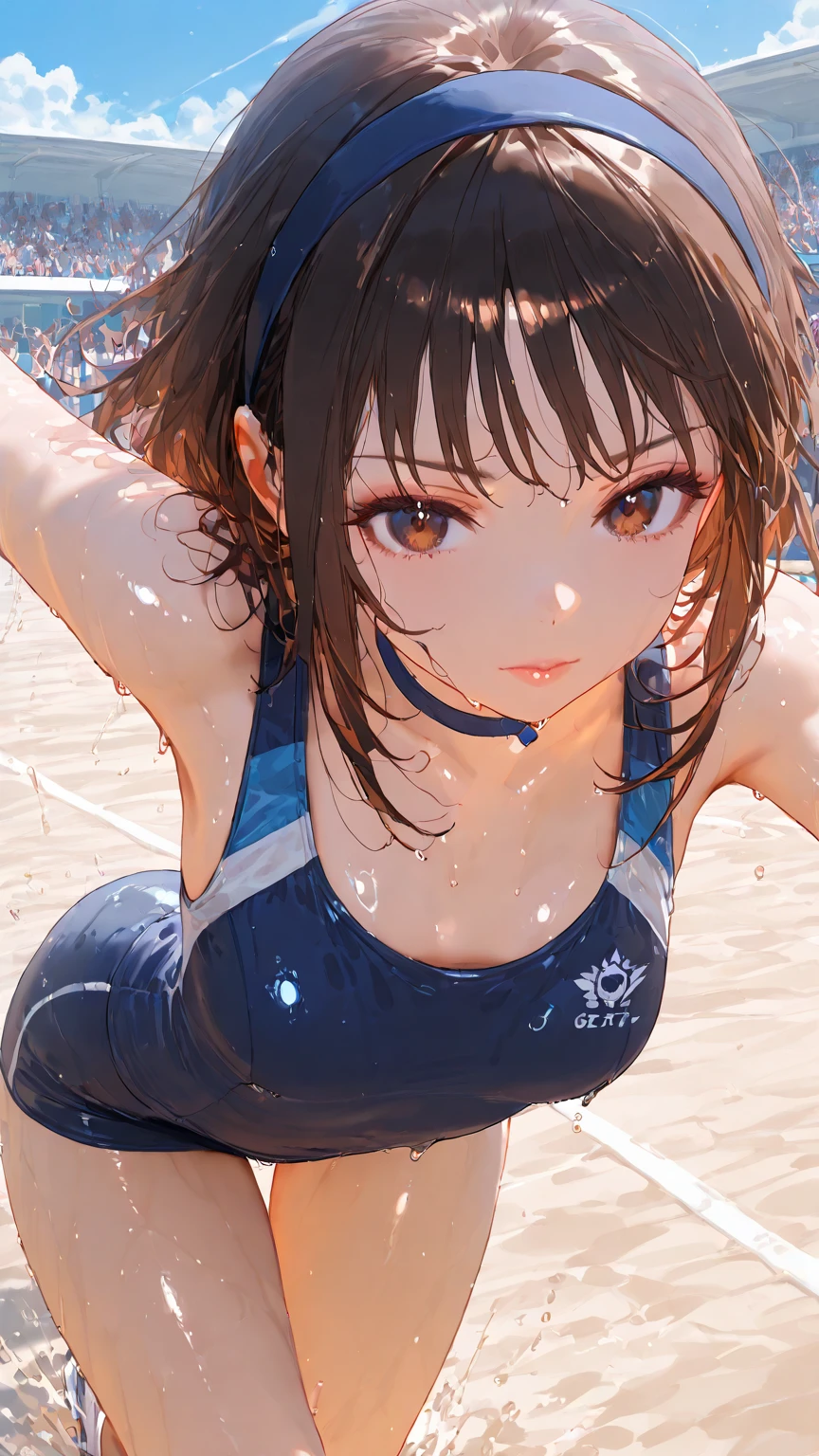 nsfw、(masterpiece, Highest quality, Super detailed:1.3), Perfect composition, 4K, (Very detailed, Super detailed),(Summer beach:1.5), (Tecateca competitive swimsuit:1.4),(Upper body close-up)、（side）、 High resolution, 8k Texture, Attention to detail, Very detailed肌の質感, Magnificent details, High Sharpness, Two Girls, (Fine grain:1.3), (25-year-old woman:1.3),（Kiss and tongue）、(Drooling from the mouth)、(On all fours:1.3)