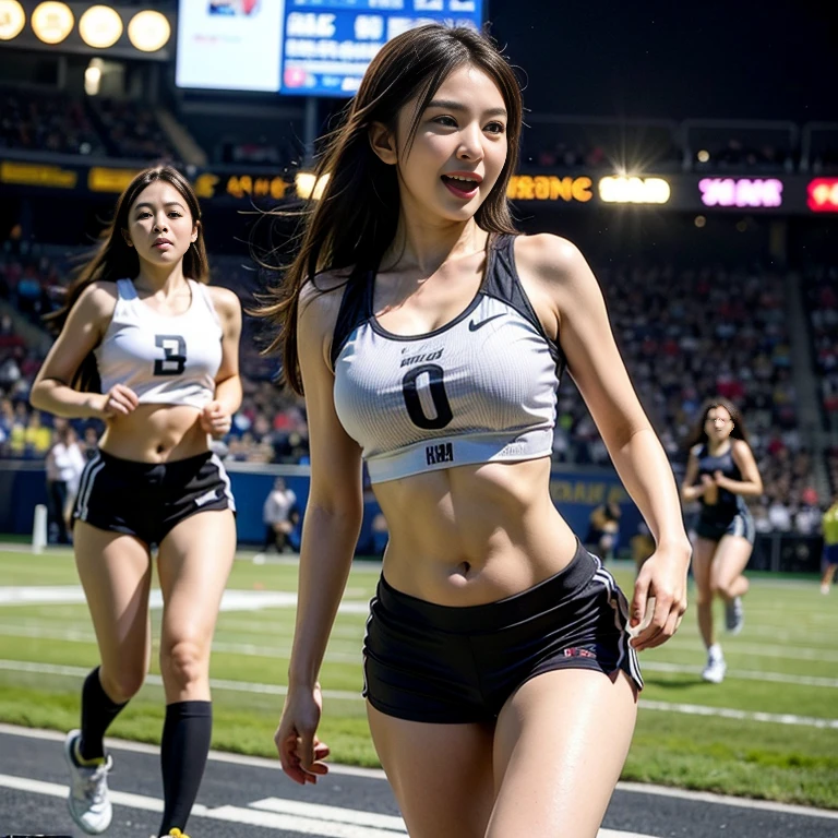 Beautuful Women、18year old 、body shot、cheering cheerleaders, topless