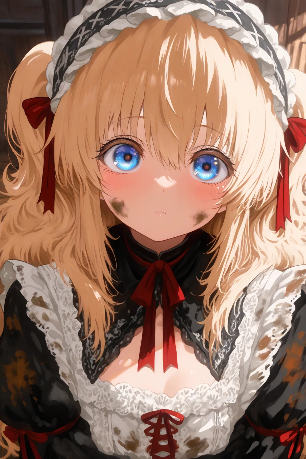 Anime. 1 girl. Cute girl. Half-human. Centaur. The girl is a horse. Blonde. Long hair. Hair ornament. Her hair is pulled back into a high ponytail. Blue eyes. Beautiful eyes. Perfect eyes. Expressive eyes. Ideal face. Face about to sneeze
Sneezing face. Beautiful nose. Snotty nose. A long snot hangs from the nose after a sneeze. 16 years. Big breasts. Beautiful breasts. Girl knight. Centaur knight. She is ill. She has a cold. She has allergies. She has a runny nose. Nasal mucus. She has snot. She wants to sneeze. She needs to sneeze. She has a strong, desperate urge to sneeze. She sneezes. She sneezes. Sprays of snot fly to the sides. Snot flows from her nose. She's on her period. Her crotch is bleeding. In the middle of the forest. Ideal anatomical body. The lower part of the body is equine. Horse slender legs. Hooves instead of feet. White linen blouse. Light plate armor - corset. Skirt. No panties. Standing. Full height. Beautiful character design. Shiny skin. Whole body. NFS. Official art. Extremely detailed CG Unity 8k wallpaper. Ideal lighting. Ultra high resolution 4K. Super detailed 8K. A high resolution.