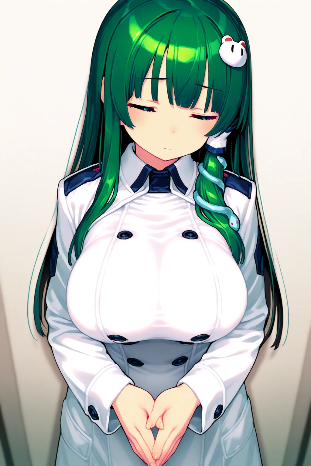 young woman,Green long straight hair,Blue Eyes,Even bangs,Straight bangs,high resolution,Adult content,sex,sexual intercourse,Just before climax,Highest quality,sexy,masterpiece,Make your face bright red,Big Breasts,Light green short dress,toned,melancholic,{best quality}, {very aesthetic}, {ultra-detailed}, {best illustration},nsfw,bottomless, pussy, pubic hair,{best quality}, {very aesthetic}, {ultra-detailed}, {best illustration}, nsfw, 1girl, 1man, sex, standing doggy, from front,