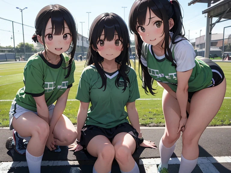 ((Crowd of kneeling nudist lind up,rock, paper, scissors))、sports boots、hat、((Naked)) ,group selfie、belly button、Beautiful feet