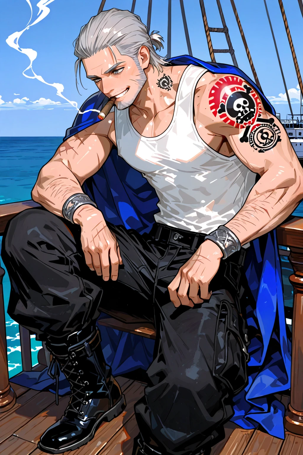 A man,Professional anchor,Full body painting,Punk style,twenty-seven years old,Handsome man,permanent