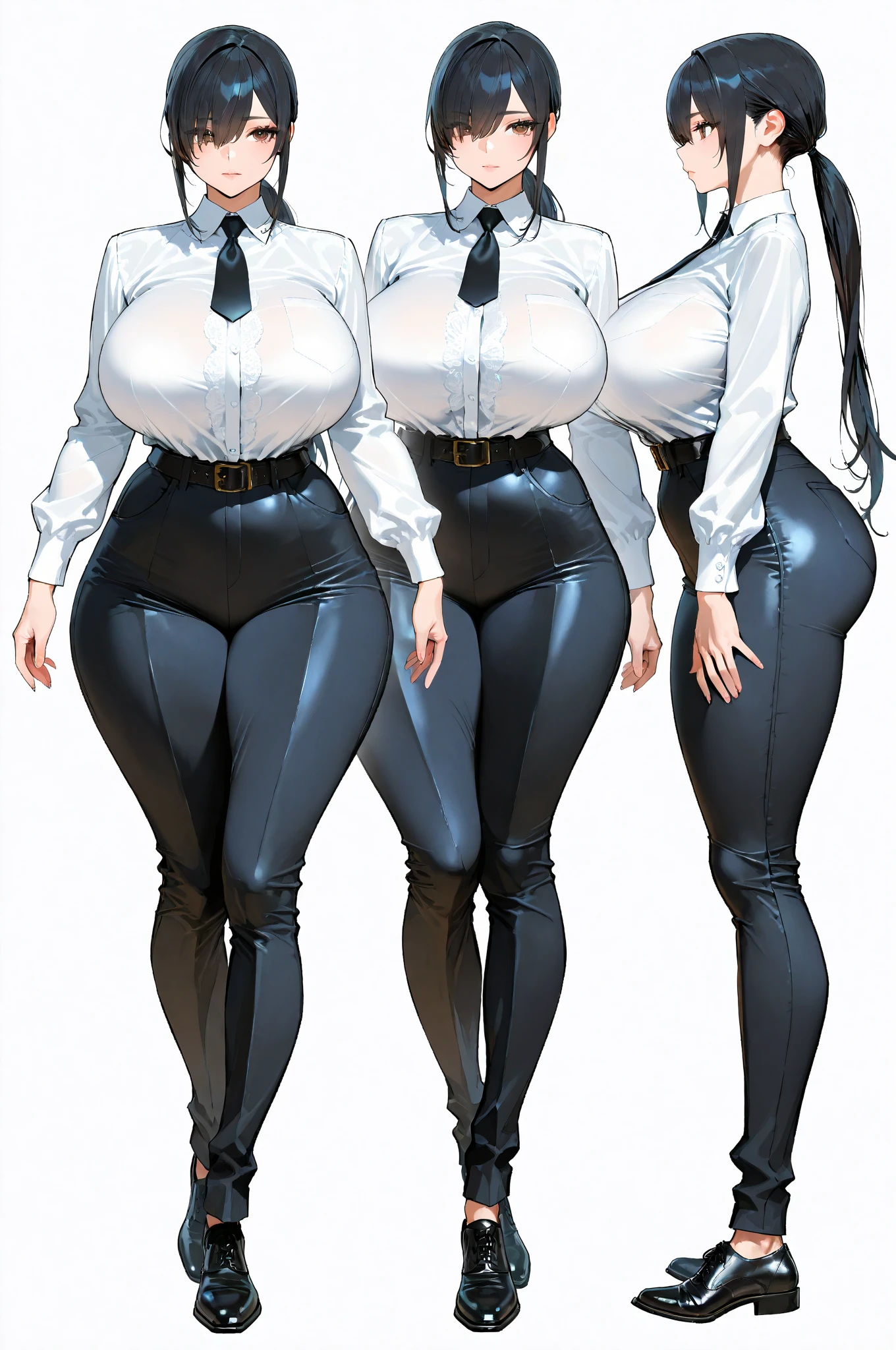 A curvaceous, cute and skinny super large biggest thick ass realist south korean secretary , dressed in a tight-fitting skirt that hugs her voluptuous large and thick hips and round huge thick ass behind. perky breasts, which are just barely contained within the constraints of her buttoned-up attire. pantyhose, big and thick and ass, large and thick hips