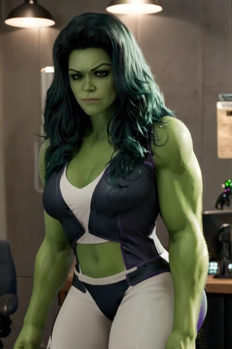 She-Hulk extremamente realista, muito linda, Marvel Comics, MCU, Bunda grande, pernas grossas, Fitness, Pele cor verde