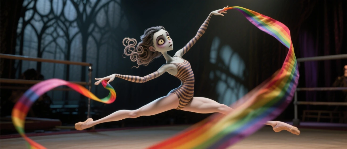 shikairodaysdance, dancing, closed eyes, a beautiful girl, mindflayer, alien