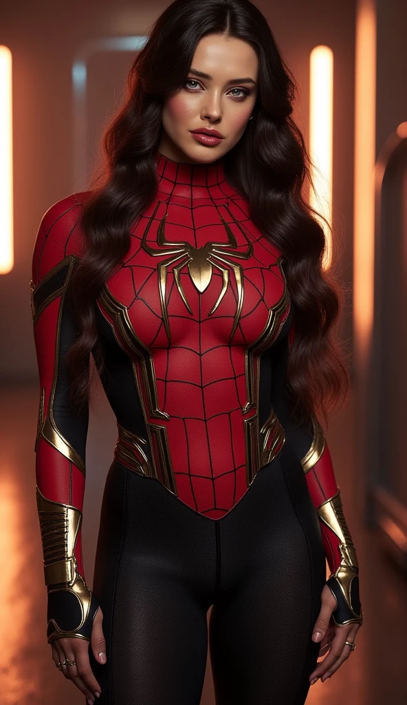 (Jean Grey), Xmen 97, a beautiful woman with long red hair, detailed face, piercing green eyes, wearing a blue and yellow costume, x-men 97 style, dynamic pose, muscular body, cosmic powers, dramatic lighting, cinematic composition, photorealistic, award winning digital art