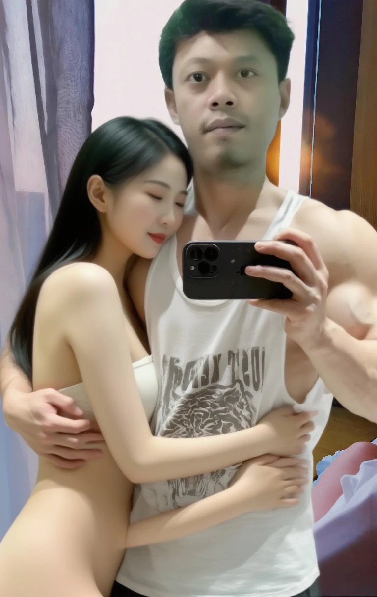 Mature and attractive woman、2guys、A MILF、violate、bbw、(barechested)、(fullnude)、Scruffy body、From head to toe、pubick hair、saggy tits、large boob、Pointed、pointed Nipple、Climactic face、drooing eyes、man wearing a full face mask、​masterpiece、top-quality