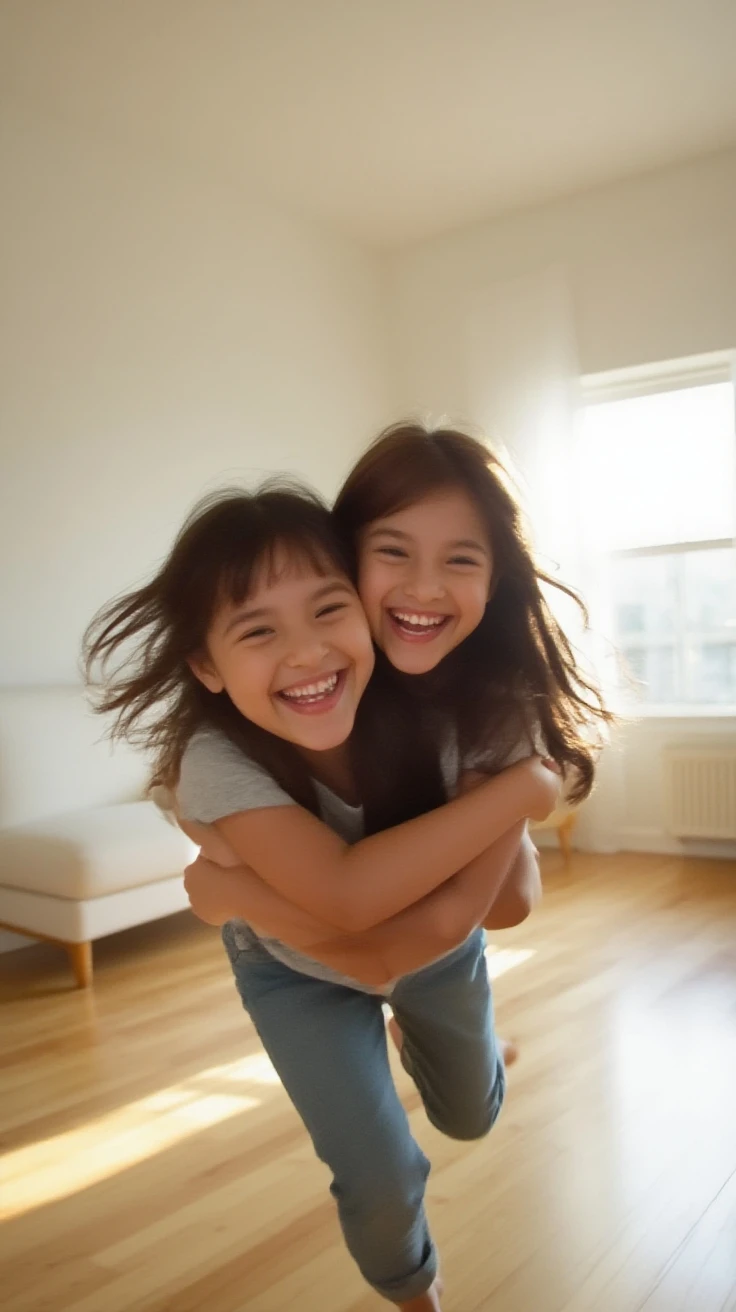 Children playing and laughing