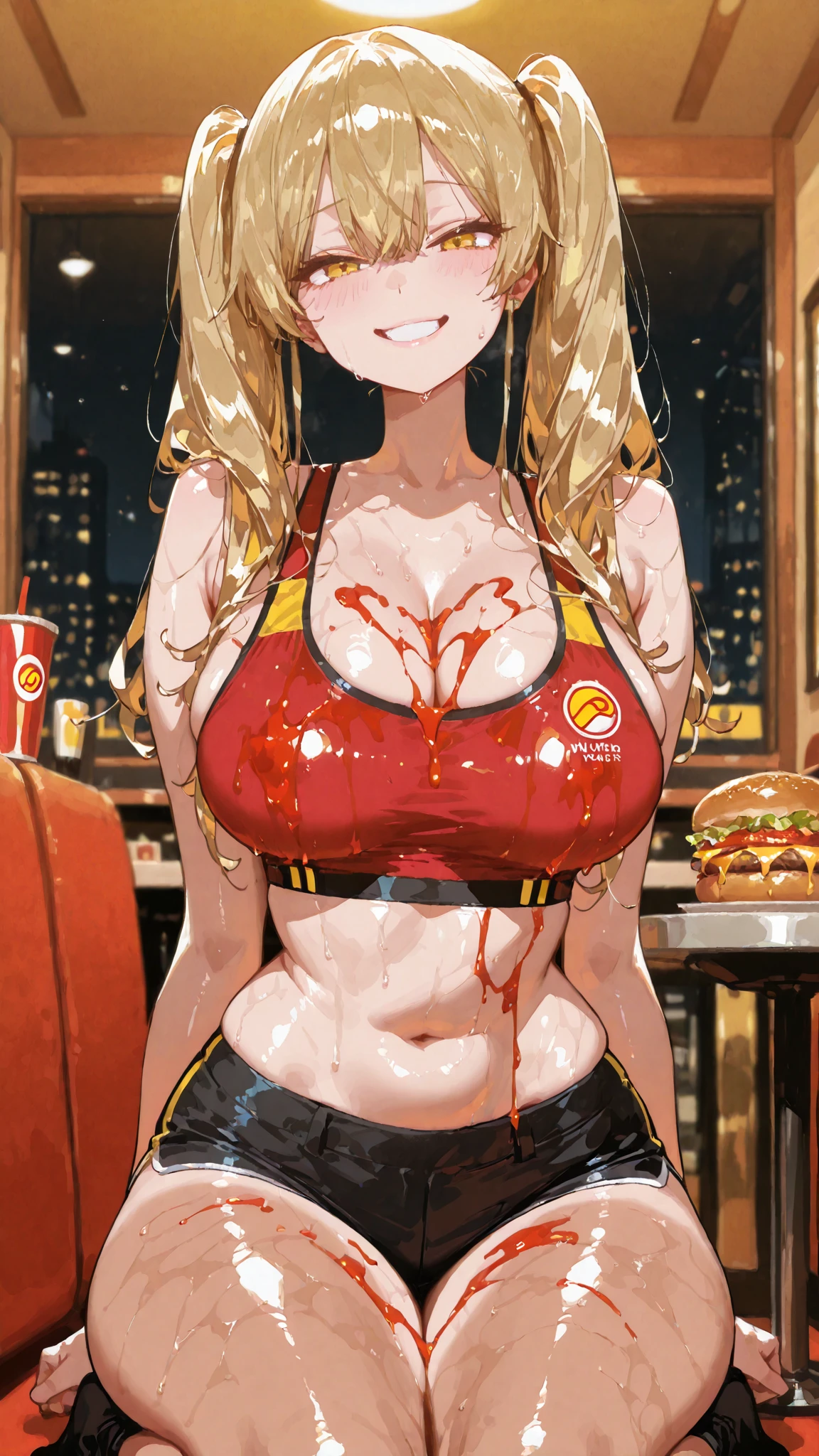 (Blossom:1.5), (Orange hair, Long hair, Blunt bangs, Pink eyes), naked woman, having sex, rude sex, open legs, open pussy, (Hair Bow, Red bow, Simple pink dress, belt, white thighhighs), (Realistic:1.2), (Masterpiece:1.2), (full body shot of:1), (Look down from above:1.2), Neon lighting, dark romantic lighting, (Highly detailed:1.2),(Detailed face:1.2), Colorful, Detailed eyes, (Detailed landscape:1.2), (Natural lighting:1.2),(Detailed background), Detailed landscape, 1woman and 1man, huge tit, Plump crotch, Fitness model, Ruddy cheeks, perspire, Sweaty, The whole body is soaked with clothes, Wheezing, Mouth open, Reveal a shy and nervous expression, cleavage, in prison cell, She has sex with men, was raped, ((She was held from behind by a man:1.5)), ((She was grabbed by the chest by a large group of men:1.5)),  ((The man presses his chest against the woman's back 1)), ((She rides on the man's body:1.5)), full bodyesbian