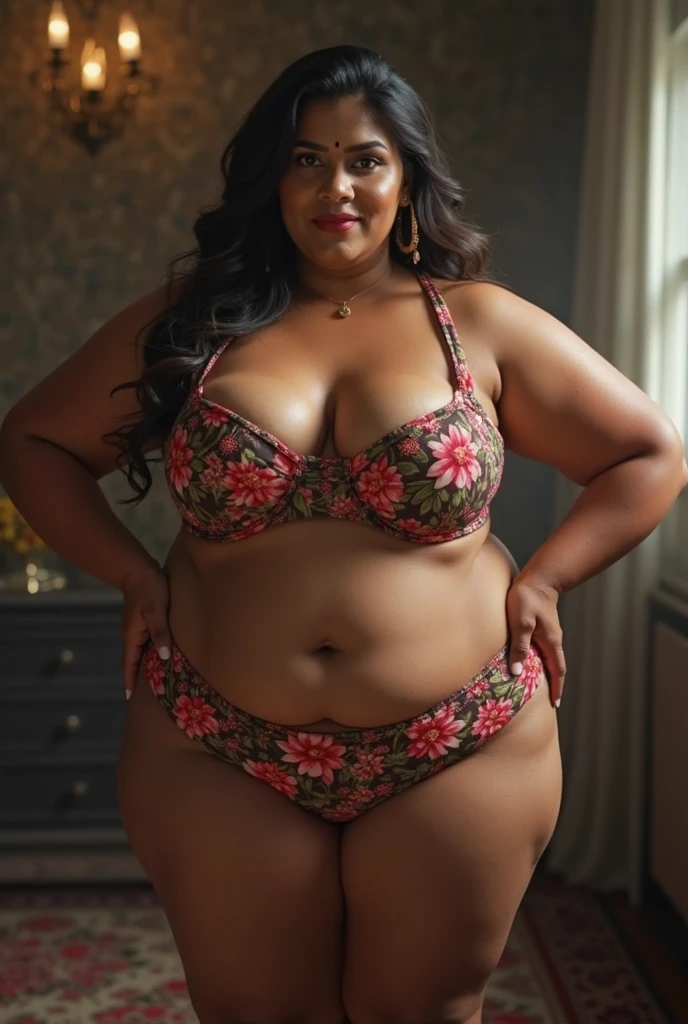 DARK SKIN, South Indian WOMAN, 50 YEARS OLD, OBESE, FAT, PLUMP, CHUBBY, STRAPLESS BRA, OUTDOOR, REALISTIC