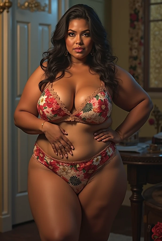 Gordinho, ((uma linda mulher latina de 60 anoaduro), ((vestindo uma linda calcinha florida detalhada)), Shorts de lycra, Gordinho, Realista, 8K high definition, incrivelmente detalhado, intricado, elegante, cabelo grisalho, maduro, rosto arredonde, senhora sedutora, (Boate), puppy position, Brasileiro, It is, olhando para o espectador, cara feliz, Em uma mesa, Gordinho belly, (seios pequenos1.8), inventar, pulseiras, neckless, batom