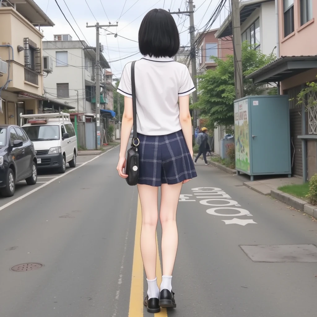 Glasses Ponytail Short stature