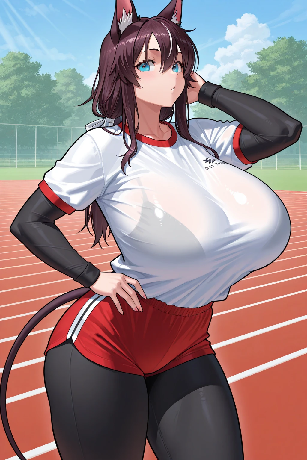 ultra-detailed, high resolution,(incredibly absurdness) ,extremely detailed CG unity 8k wallpaper, ((masterpiece)), ((top-quality)), 
BREAK,  1 beautiful girl, (17 years old girl),Solo,(Cute:1.5),(Chibi:0.6),(kawaii:1.5),(Lori:0.5),BREAK,1 beautiful girl, (17 years old girl), Very detailed, colourfull, highest details, BREAK, (Huge breasts: 1. 2), Clear skin, Beautiful skin, Shy skin, 1 beautiful girl, (Brown hair:1.75), (Cat ears, Ponytail, medium-Long hair: 1. 2), (Light blue eyes, long eyelashes, Double eyelids: 1. 2),Solo,gleaming skin, Clear skin, Beautiful skin,(best quality face),(Top quality glowing eyes),(The best smile,:D:1.45), nose blush, sleepy, grin, open mouth, 
BREAK,
luxury red dress, slit, sleeveless,
BREAK,
beautiful detailed face and eyes, smile, blond hair, long hair, straight hair, blue eyes,
BREAK,
stage, (luxury sports car:1.5), standing in front of car, spotlight,
 BREAK,wakame,wakame,wakame,(Cowboy Shot:1.4),

BREAK,(Blurry background:1.3),(absurderes, hight resolution, Super Detail Art),cel shading,Clear Color, Lonely optical effect, Beautiful pictures, Bright glow, mystic atmosphere,(Close-up of girl:1.1), Mystical light particle effect,manga influence, clean line drawings,