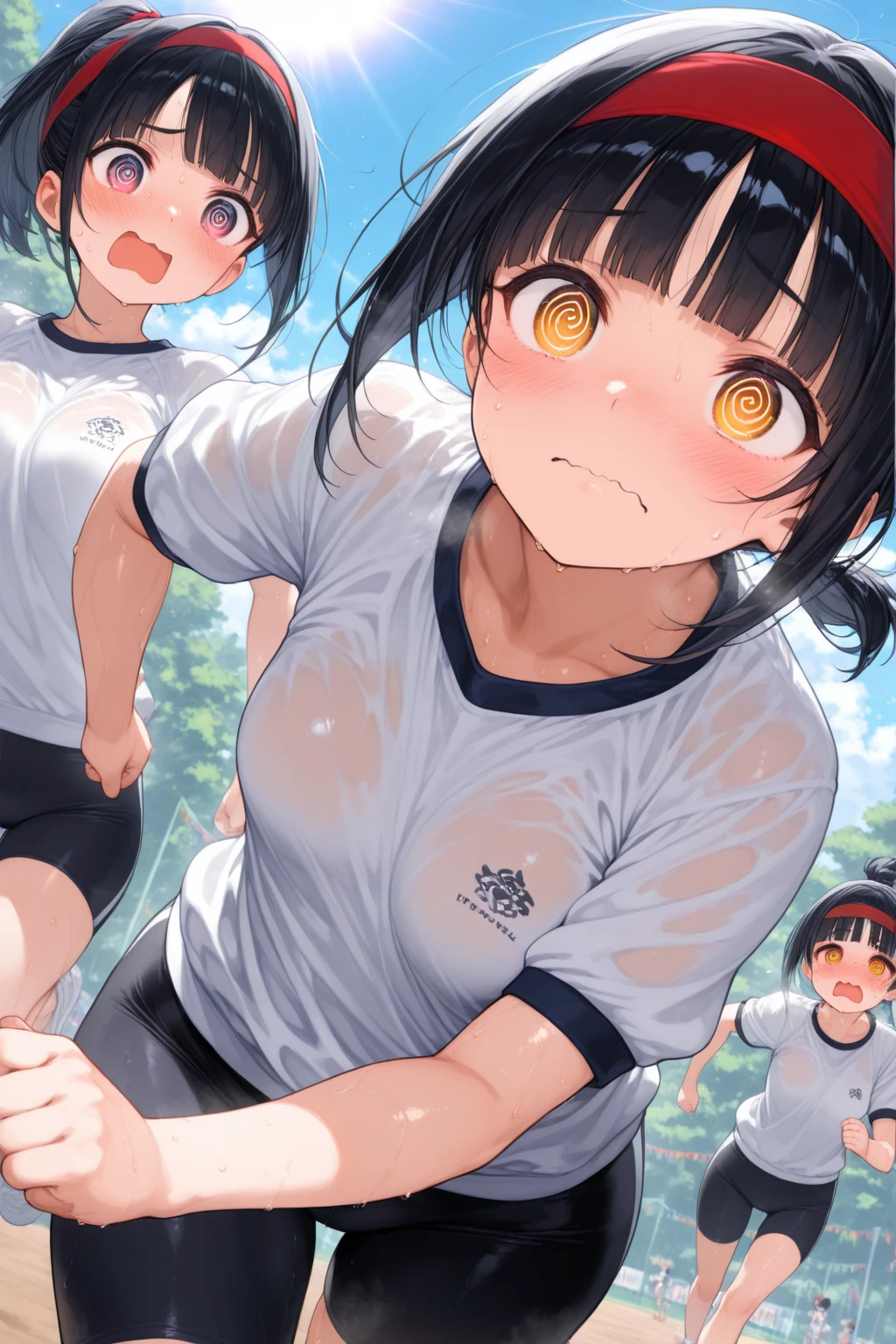 ((((Loli beautiful legs nudist girl running))))、happy ,A lot of close friends hugging each other with baseball caps、surround each other&#39;face、smilein a group photo、hip