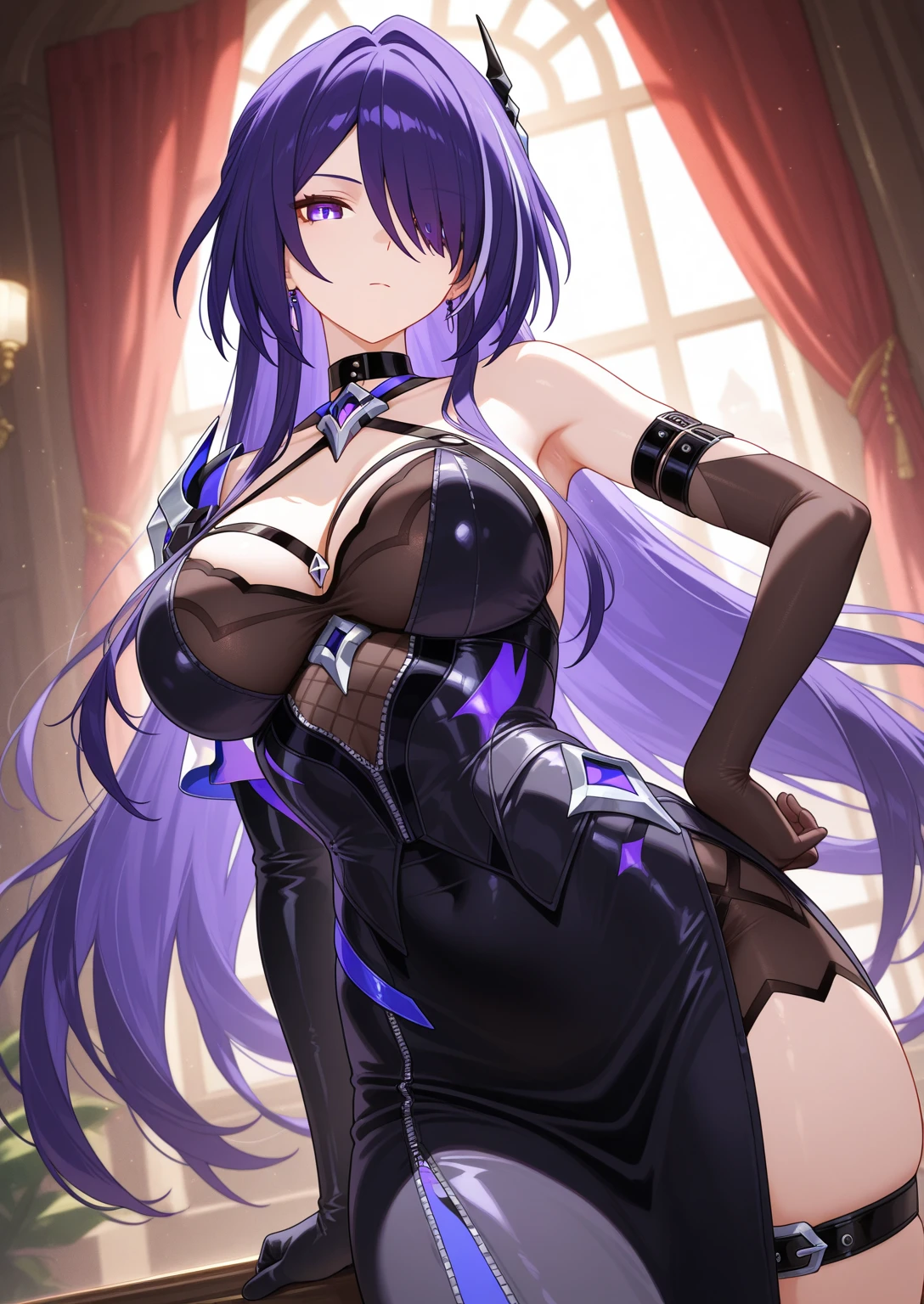 best qualityer,tmasterpiece,Ultimate resolution,downy,Extremely colorful,Colorful,Valley background,(Purple fog),Dancer,Bikini tights,Blindfolds,huge tit,The kinky is exposed,(cabellos largos dorados),Bird wings,a matural female,Kneeling pose,black reotard,vale,fog atmosphere,Normal posture