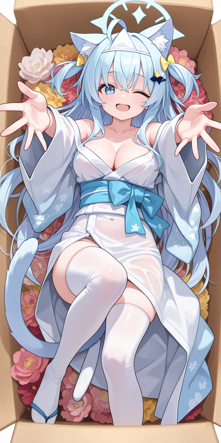 high detail, super detail, super high resolution, high quality. Extremely sexy and beautiful girl, with a beautiful face, wide and beautiful lips, lascivious smile, White skin, blue eyes, curvy body, beautiful feet and thighs, long white hair, white fox ears and fox tail, short dress, transparent dress, shows a lot of skin, It's low-cut. sitting, showing legs, crossed legs, showing feet, showing soles of feet. barefoot, feet on camera, big breasts, correct pie anatomy, foot anatomy, sexy pie, pies, Detailed feet, correct pie anatomy, detailed thighs, detailed curves, detailed breasts and body. very wet, wet clothes, clothing fabric marking your body more.