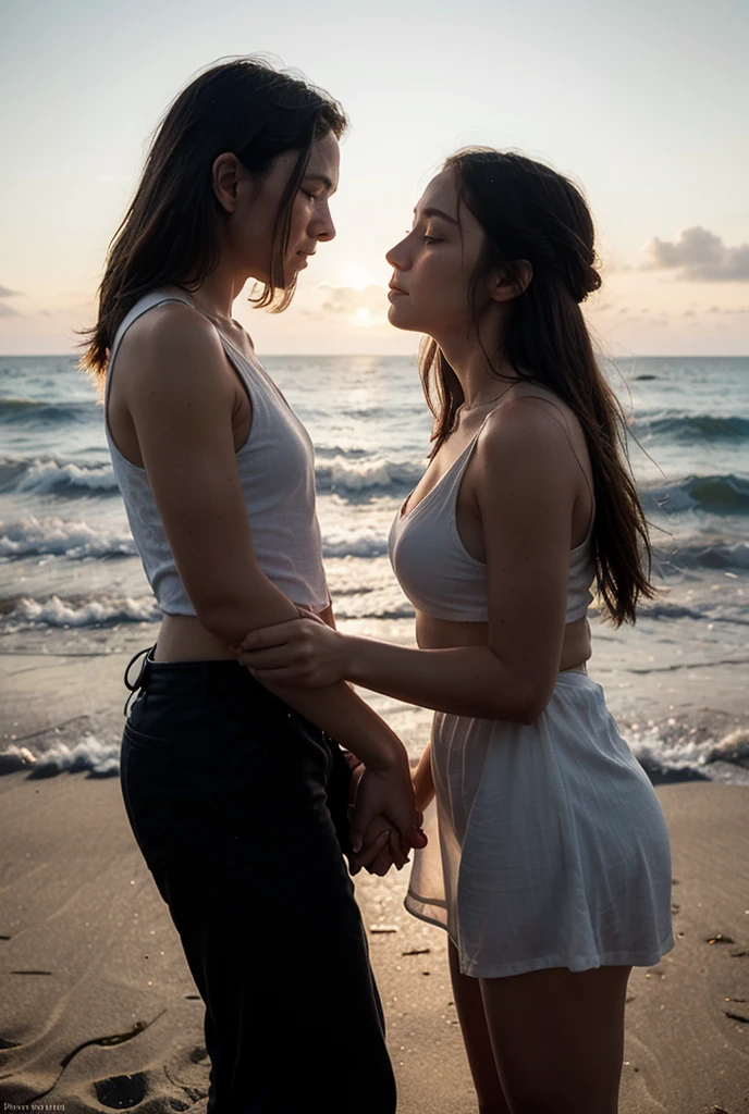 (32K:1.9, Realistic:1.9, Highest quality, masterpiece, Ultra-high resolution), Perfect dynamic composition:1.3, Highly detailed skin and facial textures:1.3, Cute sexy slim Japanese girl, (Slimman, Height about 180cm), (They both close their eyes, A man hugs and kisses a woman:1.3), Fair skin, ((Clarity:1.1)), (Man is anime「Demon slayer」Tanjiro Kamado:1.3, beautiful目:1.3), (Women are anime「Demon slayer」Kamado Nezuko;1.3, Hair is black:1.3, smile:0.9, A man completely charms a woman:0.9, beautiful Blue Eyes, beautiful, Clear Eyes:0.8), Sexy Face:0.4, blush:1.1, (beautifulエロティシズムを醸し出す雰囲気:0.8), Professional random camera work, Cinematic Lighting Effects, (Full Body Shot), (Too erotic), romantic, mysterious, Object of admiration, original, dramatic, artistic, Innovative, charm, Heartful, Fancy, Tilt, sense of loss, special, exciting, Extreme, sense of openness, joy, joyの表現, ((若さのcharm, 女性的なcharm))