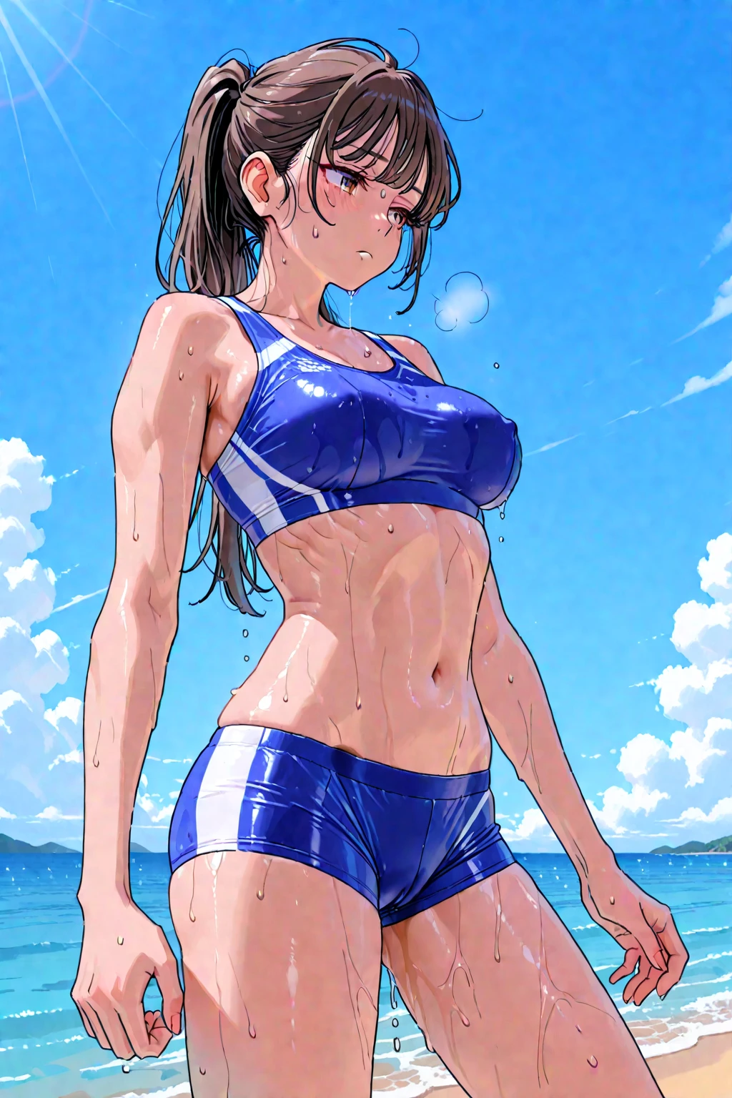 Lanzhu Zhong, twintails, light pink hair, blue green eyes, long hair,(8K,Raw,Best Quality,Real: 1.5)),Ultra High Quality,High Resolution,Best Quality,Perfect Face,Perfect Limbs,Perfect Fingers,High Resolution,,High Quality,(((Running to Avoid the Rain: 1.4))),((Pure White Bikini: 1.5)),(((Medium Bust: 1.3))),(Smooth),Water,(Wet: 1.2),(Splashes: 1.1)),Open Mouth,(Fluttering Hair: 1.2)),Light Particles,(Lens Flare: 1.3),(((Tropical Resort Bikini Background: 1.5))), (((Hibiscus and Palm Trees Growing in the Background: 1.5))),(((Happy: 1.5))),Deserted Tropical Resort Background,Alone Girl,(((: 1.5))), (beautiful anime face, cute face, detailed face), -- (pink hair, bangs),(((large Medium breasts 1.3))), adorable laugh, (((laugh eyes closed: 1.5))), (((angelic laugh: 1.5))), --miniature clothes, open lips, pink lipstick, resting, standing, miniature human hand, cartoon style, perfect anatomy, perfect proportions, evening, nice lighting, bright colors, clean lines, information, blurred, stunning facial expression, restless emotions, gorgeous, pretty, detailed beautiful face and eyes, (masterpiece) beautiful face, young handsome girl, realistic and perfect skin, bokeh, stunning facial expression, restless emotions, gorgeous, pretty, detailed beautiful face and eyes, (Audrey Hepburn), (17 years old), Blake, finely textured beautiful skin and cleavage ,(cute type),(J-pop idol),(thighs,(depth of field),(depth of field),soft light,glittery lens gaze,(droopy eyes),straight teeth,shy smile,floating hair,scene from Blake's movie,cinema-like full color,4K,8K,16K lace,raw photo,must-see movie,professional color grade,professional photographer,high school girl,,soft and clean focus,realistic lighting and shading,(very delicate and beautiful artistic),