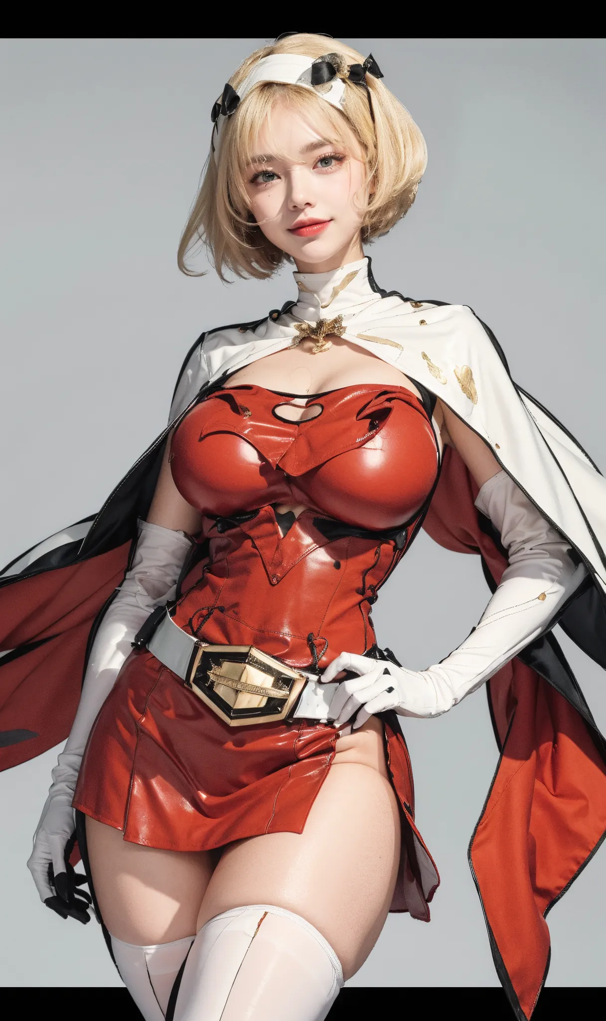 Unbeatable masterpiece, Perfect artwork, ((perfect women figure)), Short hair, Blonde hair, Skinny, Realistic, Solo, (Photorealistic:1.4), Best quality, 超高分辨率, 1girll, china dress, Kpop ido, cleavage, full_Body, (gigantic cleavage breasts), Huge breasts, Beautiful, Masterpiece, Best quality, Extremely detailed face, Perfect lighting, Solo,No makeup, Best quality, 超高分辨率, (Photorealistic:1.4), Ultra detailed, Masterpiece, Best quality, ulzang-6500-v1.1 --auto