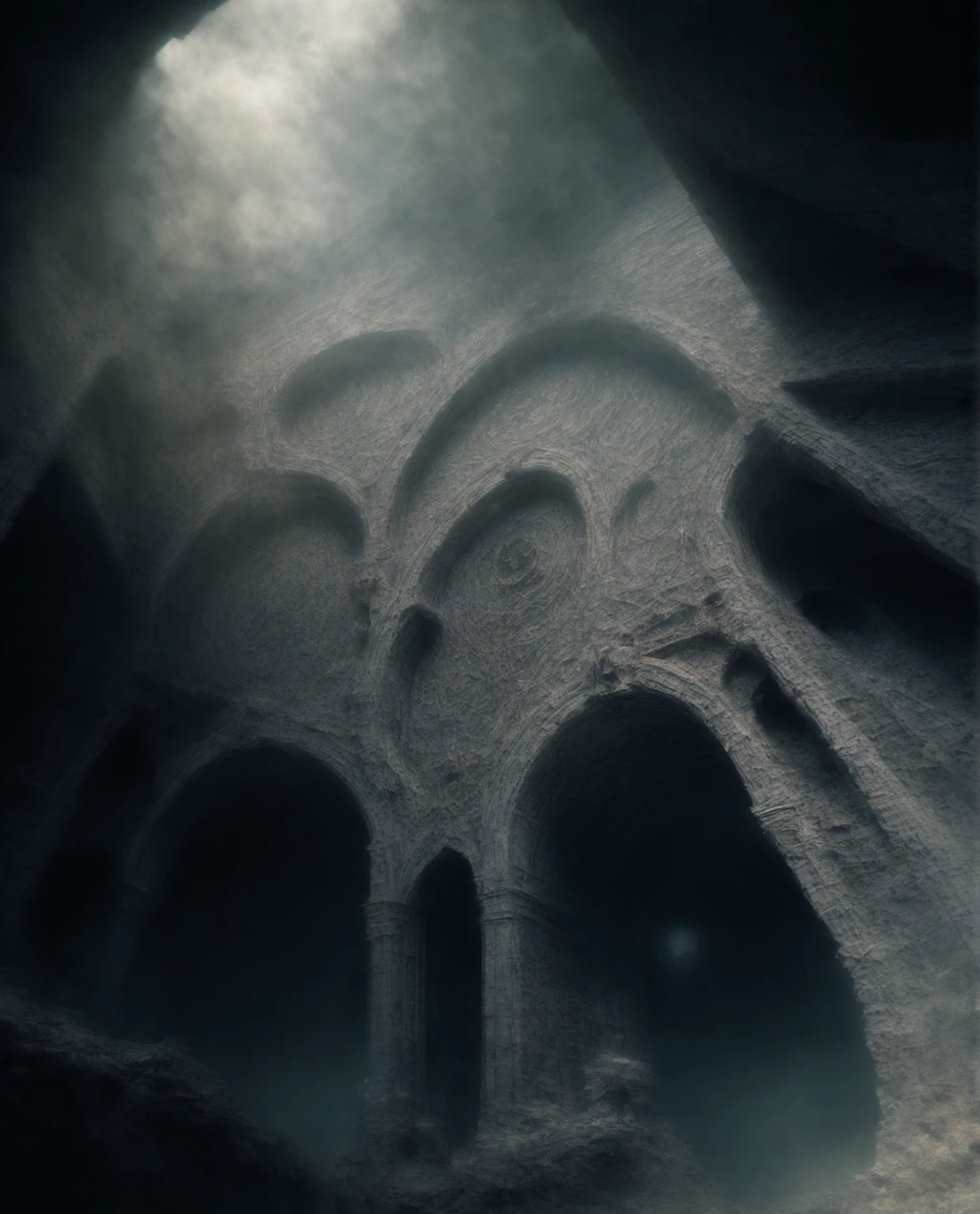 movie「valilesa, dark background, cyberpunk cathedral, Symmetrical Epic Fantasy Art,  Complex Matte Paint , in a dark gothic world, 」poster of photorealistic dark concept art,  gothic futurist architecture , Fantasy Architecture, A complex and grandiose composition,  Luxurious Matte Paint , interplanetary cathedral, Fine Matte Paint, Terrible Gothic Architecture, Glamorous giger background