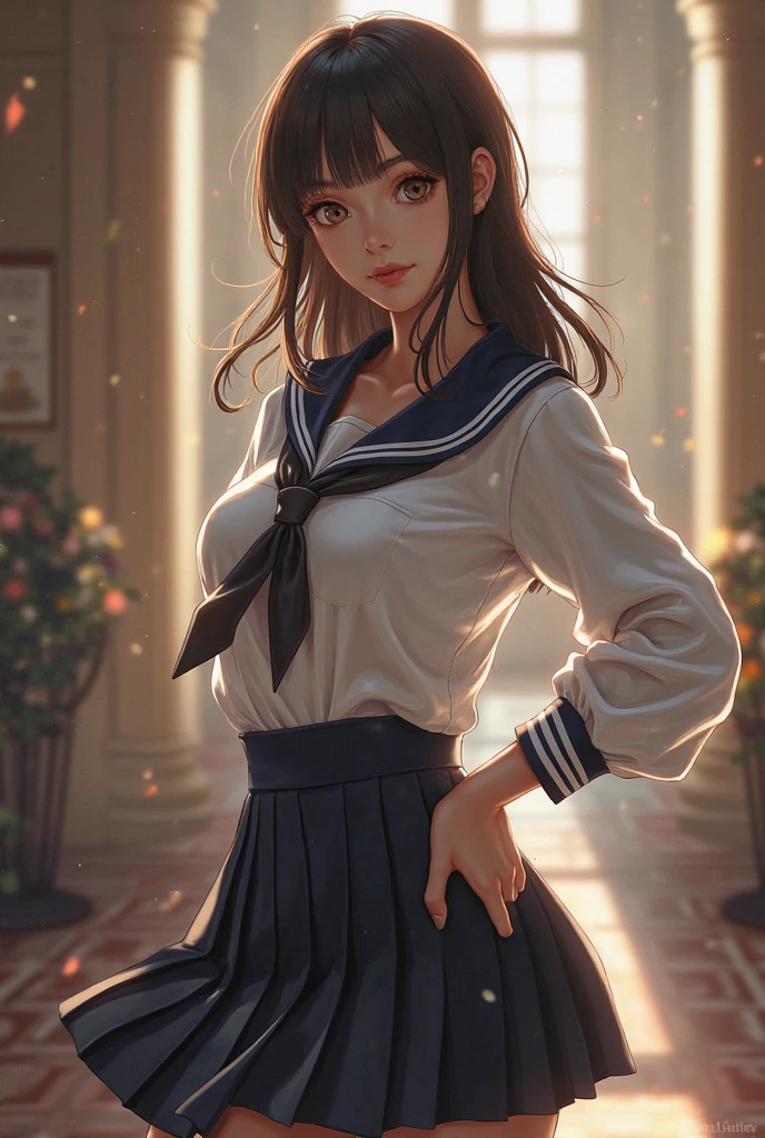 (high school girl uniform),(random porn pose),(Thin type:1.8),(big breasts),(random hairstyle),(Highest image quality,(8k),ultra-realistic,best quality, high quality, high definition, high quality texture,high detail,beautiful detailed,fine detailed,extremely detailed cg,detailed texture,a realistic representation of the face,masterpiece,Sense of presence)