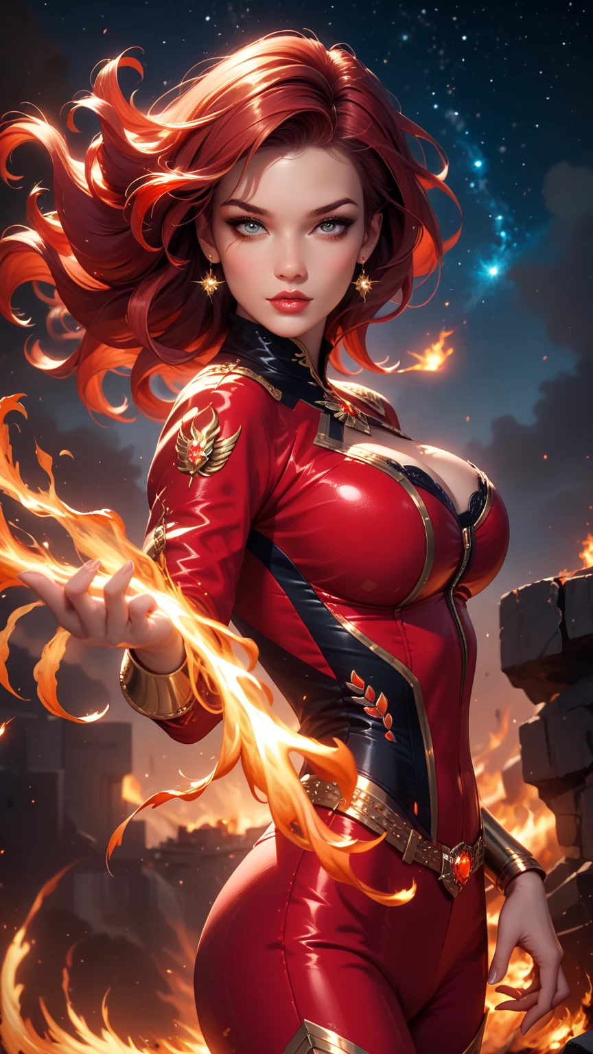 (original: 1.2), (realistic: 1.5),absurdres, incredibly absurdres, ultra detail, high resolution, ultra detailed, best quality, amazing, top quality, extremely detailed CG unity 8k wallpaper, cinematic lighting, huge breasts, beauty eyes ,slender waist,<lora:adventurers_v1:0.5>, <lora:taiwanDollLikeness_v10:0.38>,(magician, magician clothes,magnificent clothes, casting spell, casting a fireball,flowing fireball:1.5),(dynamic pose,fighting pose, winered hair,floating hair, floating dress:1.2),