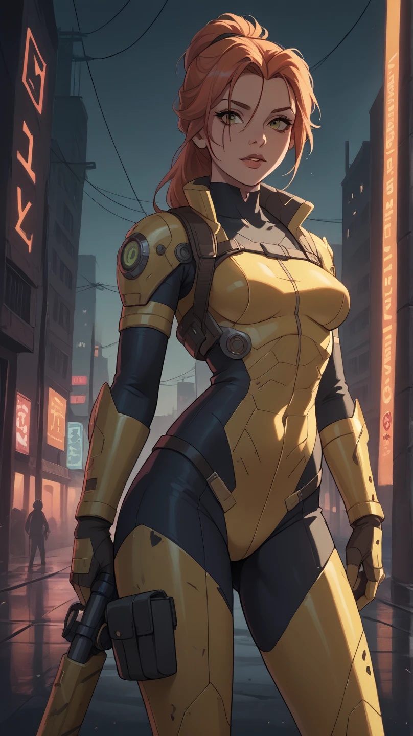 Txt2Img 14:55:06 ((Best quality)), ((masterpiece)), (detailed: 1.4), (Absurd), paper, colorful line art, perfect face, skinny mechanical girl doing maintenance on a robot, shiny, sweaty tanned skin, defined muscular sculptural body, (((full body))), half-thick naked thighs, closed mouth, muscular body orange mechanical jumpsuit open to a navel, generous neckline, ((perfect small breasts)), ((totally orange outfit)), (((blonde hair with moth)))), long eyelashes and black heavy makeup, (((niji style --V5)))), close to real, psychopathic, crazy face, sexy pose, technological background, 2 pieces clothing, centered, scale to fit dimensions, HDR (High Dynamic Range),Ray Tracing,NVIDIA RTX,Super-Resolution,Unreal 5,Subsurface dispersion, PBR texture, Post-processing, Anisotropic filtering, Depth of field, Maximum clarity and sharpness, Multilayer textures, Albedo and specular maps, Surface shading, Accurate simulation of light-material interaction, Perfect proportions, Octane Render, Two-tone lighting, Wide aperture, Low ISO, White balance, Rule of thirds, 8K RAW, crysisnanosuit