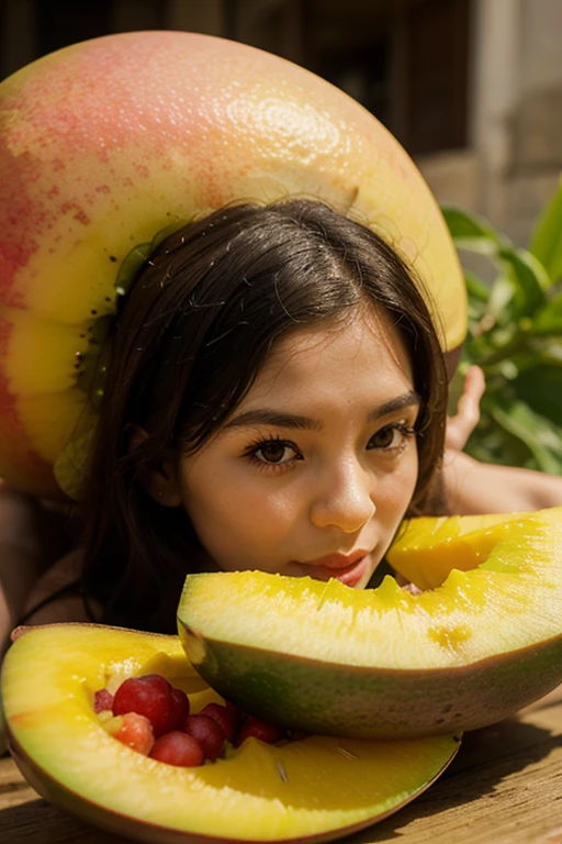 Buat animasi foto gemes es Kul Kul campuran strawberry, pisang dan melon