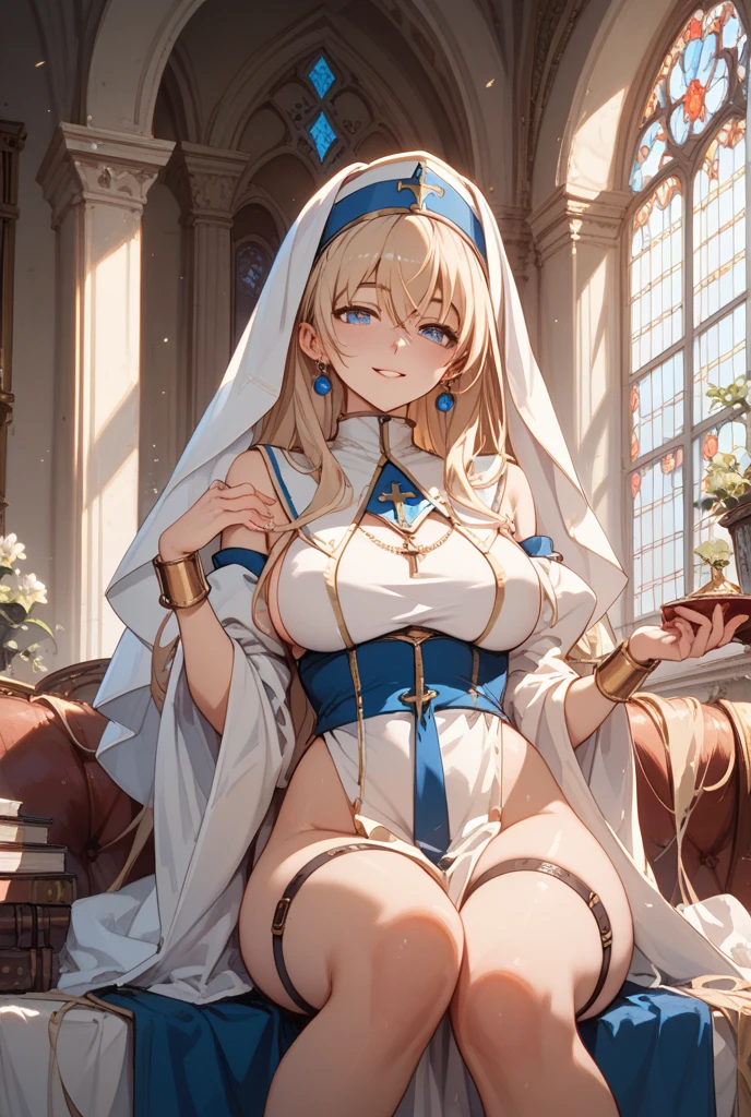 (nsfw:1.5),Goblin Slayer show priestess sleeping in the forest wearing a bikini cloth、(sexual fluid overflowing:1.5)、(covering private parts with hands:1.5)