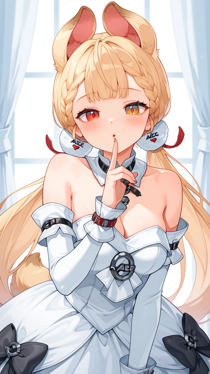 tokirnd, 1girl, blonde hair, blue eyes, halo, (queen of spades symbol:0.9), office lady, (breast tattoo),
cleavage, upper body, (undressing, open shirt,:0.7) , hiding, showing, masterpiece, best quality, highly detailed