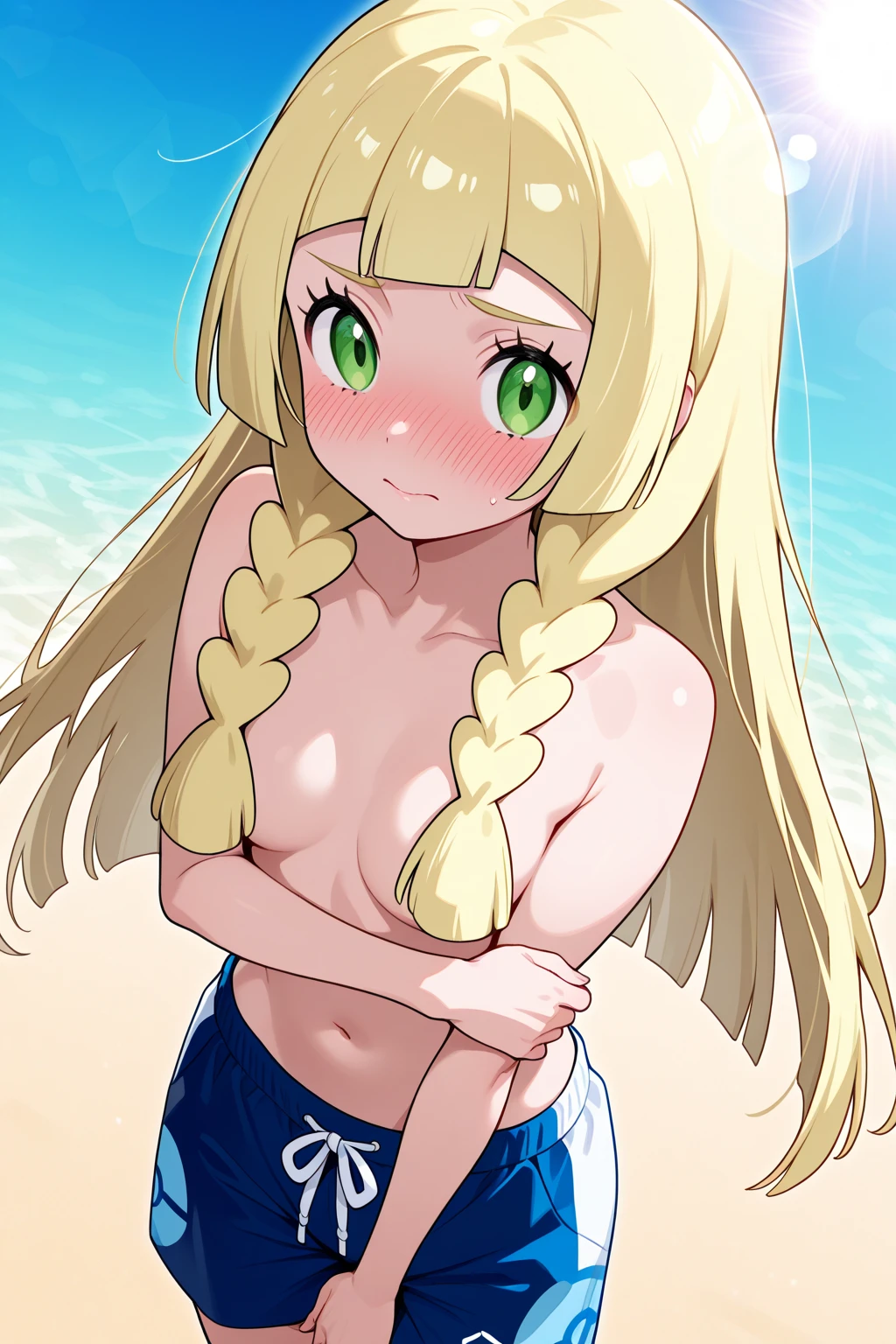 (masterpiece, best quality, high resolution:1.4), 1girl, woman, star butterfly, happy, horn_hairband, looking at viewer, nose, nsfw, wet vagina, huge tits, smile, blushing, crawl, big nipples, naked, anal penetration, beach, sea, expression of love, masturbation,smile, boca cerrada, ecstasy, submissive expression, focus from behind, huge ass, anus, inclined, cabello largo, correct anatomy, thin waist, thick thighs 