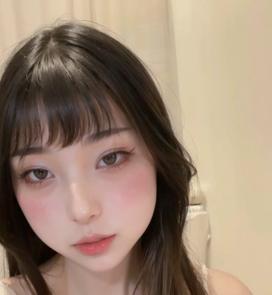 (8K、top-quality、​masterpiece:1.2)、(reallistic、Photorealsitic:1.2)（Inside a tent at a campsite）（lanthanum）（Underwear）Kiss Face,sad Facial expression,embarassed expression,Alafed Girl, chiho, iwakura lain, closeup Iwakura Lain, With short hair, Shiori Teshirogi, Kotegawa Yui, hime-cut, She is 17 years old, sui ishida with black hair, lain iwakura, girl cute-fine-face, Clear pubic contours,(Small breasts), hight resolution, ighly detailed, top-quality, [​masterpiece:1.6],, ighly detailed, nffsw, finely detail, top-quality, , Cinematographic lighting, 1girl in、17 age、Cute Japan Girls、perfect body type、, cute droopy eyes beautiful big eyes、Transcendent beauty　top-quality、​masterpiece、majicMIX Real、(Raw photography:1.2)、(Photorealsitic:1.4)、Negative Prompt