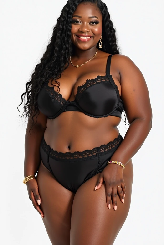 mature woman 50 years old ((Dominican)), detailed face, full body, perfect curvy body, tanned, (dark skin: 1.9), short black hair with and curly hair, reading glasses, curvy body (beautiful Latina, dark skin)) nsfw, beautiful latina, ((thick thighs)) thick ass, (thick legs), small waist, wide hips, big breasts, beautiful, beautiful mature woman, Clothing: LACE PANTIES, that highlight your curves, in colors that complement your skin tone. Accessories: Subtle, that do not distract from your face and body. Sexy, sensual and attractive female curves, with a seductive smile, thin black lingerie, black bra, shading, Taken with Sony Alpha A9 II and Sony FE 200-600 mm F/5.6-6.3 G OSS lens, natural light photography, hyper realistic . ultra detailed –Ar 3:2 –Q 2 –S 750