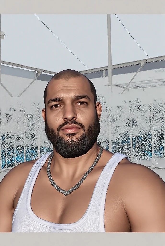 A closeup of a BLACK man in underwear with a blue background, highly detailed upper body, upper body avatar, realistic skin color, photorealistic skin tone, upper torso included, detailed upper body, male character, Kanye West Torso, shirtless :: high detail, no hood | | realistic eyeshadow, realistic textured skin, realistic body, varying detailed skin