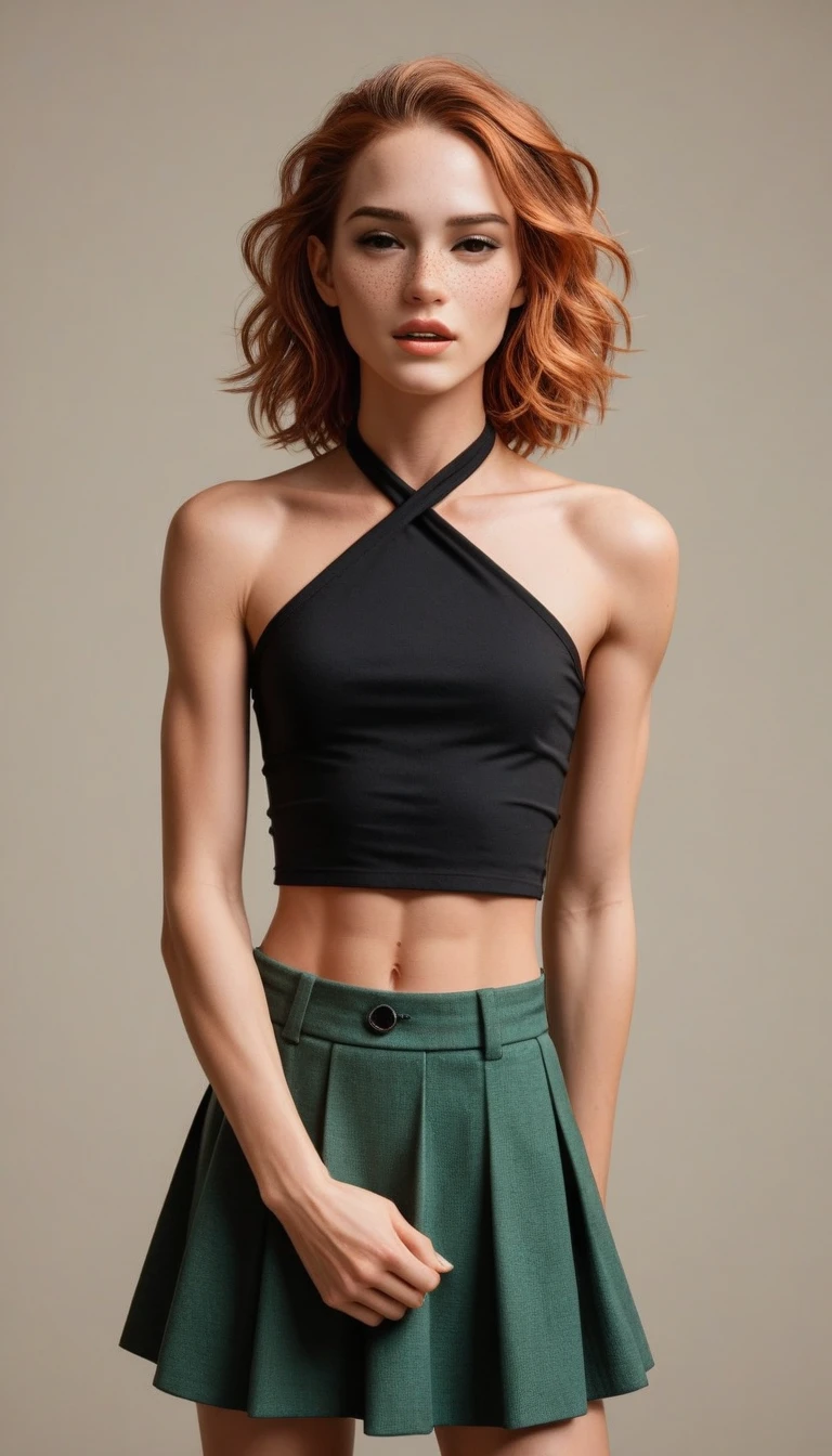 ((highest quality)), ((masterpiece)), (be familiar with:1.4), 3D, Image of a woman wearing a beautiful sports bra and tight miniskirt,nffsw(high dynamic range),ray tracing,NVIDIA RTX,super resolution,unreal 5,scattered below the surface,PBR texturing,Post-processing,anisotropic filtering,written boundary depth,maximum clarity and sharpness,multilayer texture,Albedo and specular maps,surface shading,Accurate simulation of light-matter interactions,perfect proportions,octane rendering,two-tone lighting,wide aperture,Low ISO、White balance、Rule of thirds、8,000 students、((14 years old))(((silk sports bra,tight silk mini skirt)))(((brown hair)))(((big breasts)))