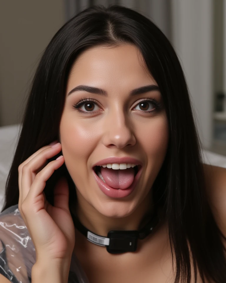 A girl playing with vibrator
