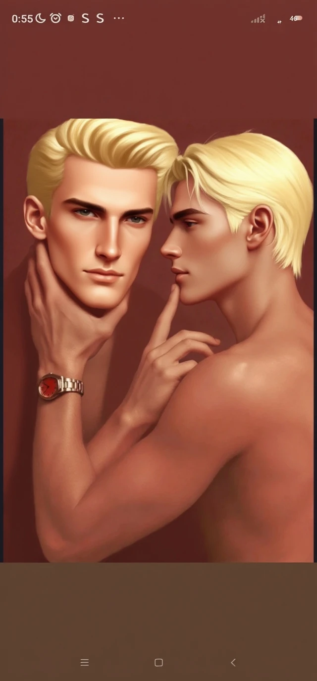 Young Grindelwald and Dumbledore were naked，Cuddle together，
